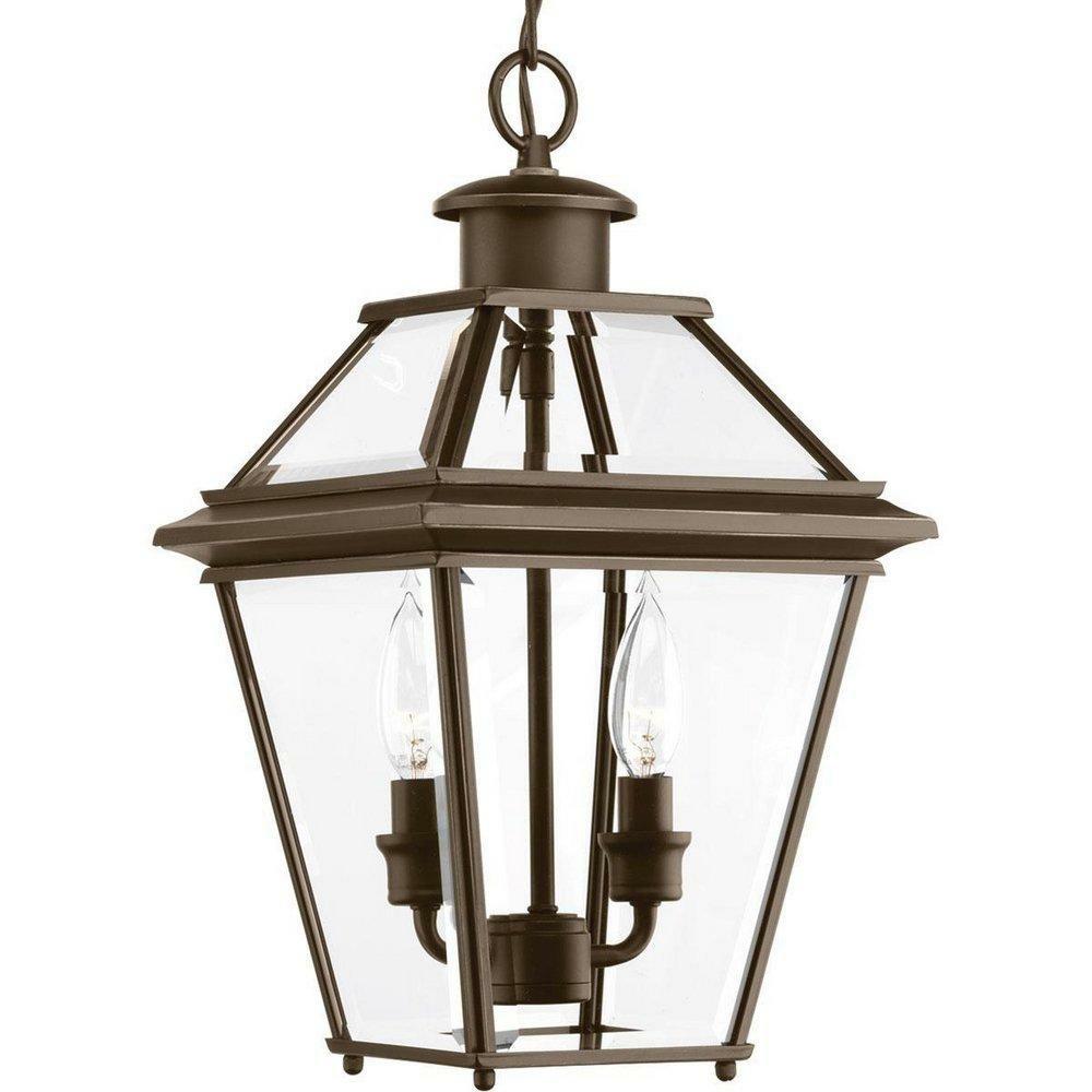 60W 2-Light Outdoor Hanging Lantern In Antique Bronze Outdoor Lighting Antique Bronze