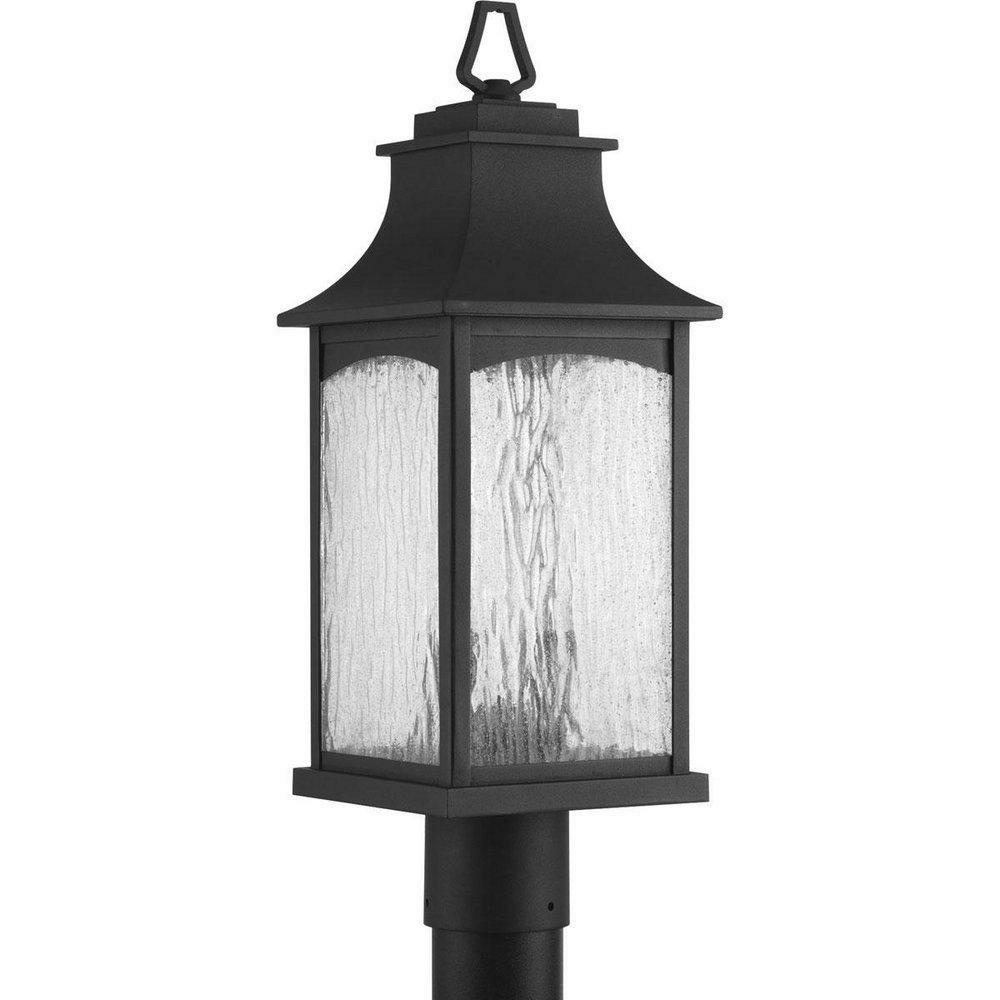 60W 2-Light Outdoor Post Lamp In Black Outdoor Lighting Black