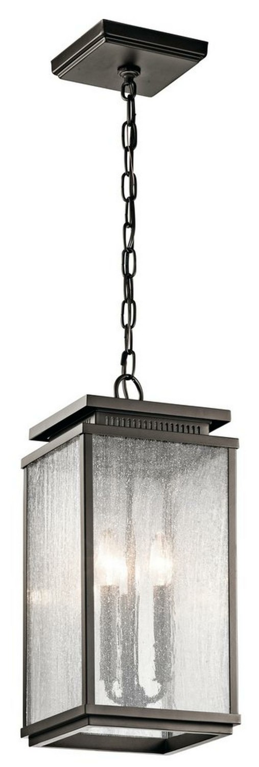 60W 3-Light Candelabra Base Incandescent Extension Pendant In Olde Bronze Outdoor Lighting Olde Bronze