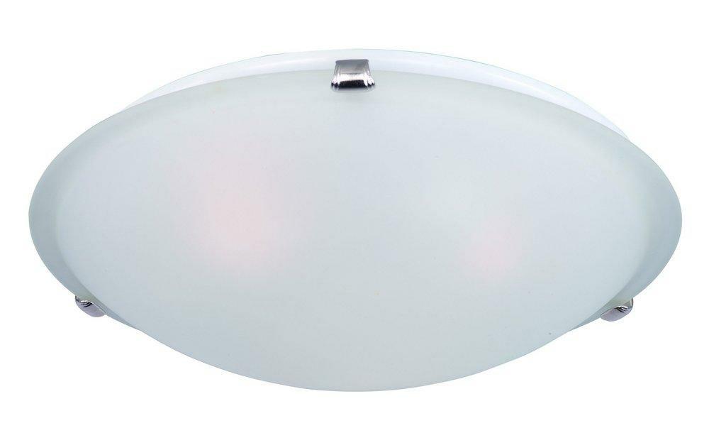 60W 3-Light Flushmount Ceiling Fixture In Satin Nickel Ceiling Lighting Satin Nickel