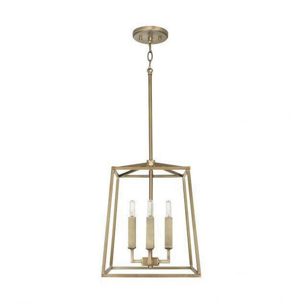 60W 4-Light Candelabra E-12 Foyer Lighting In Aged Brass Foyer Lighting Aged Brass