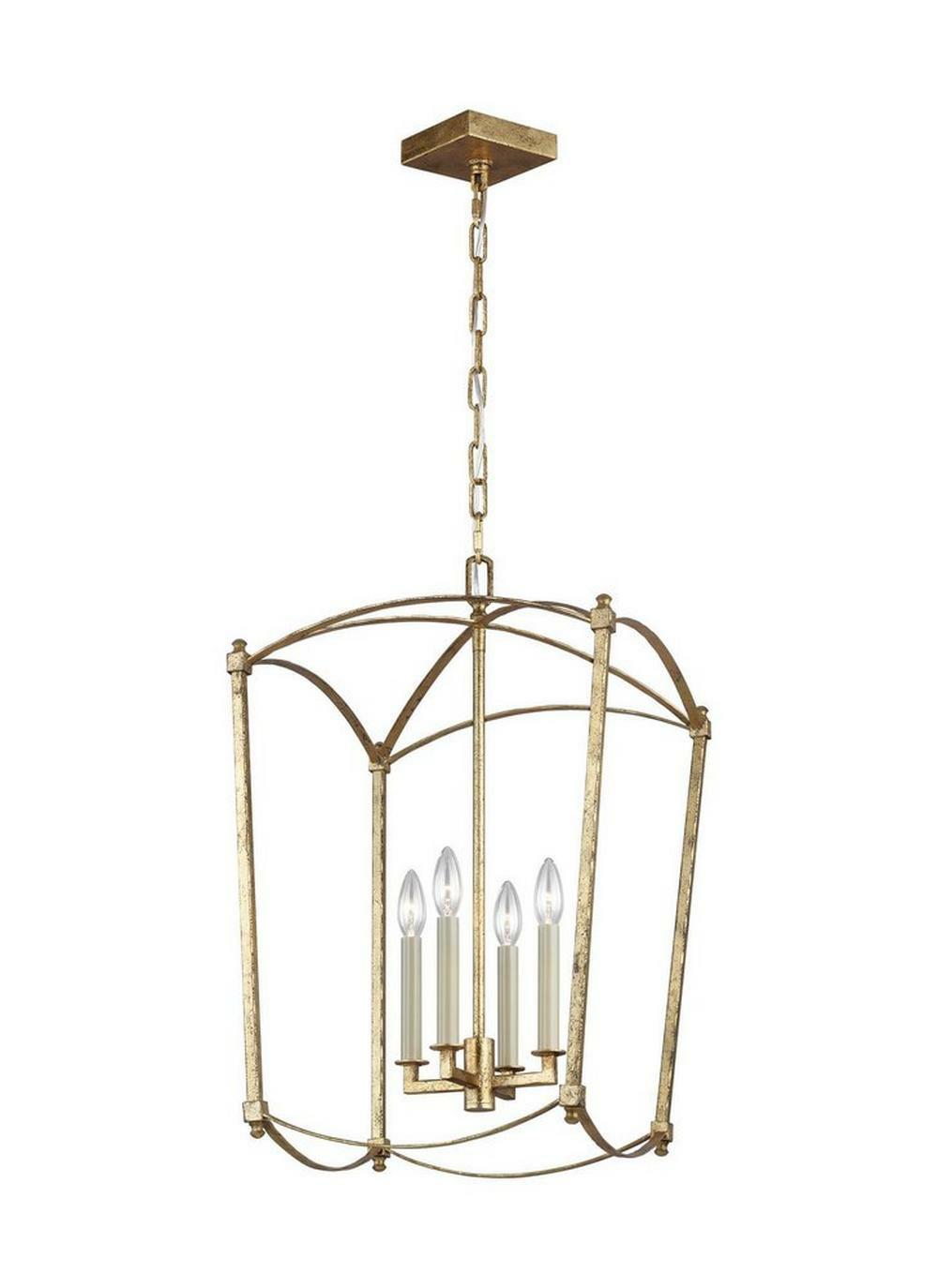 60W 4-Light Candelabra E-12 Incandescent Chandelier In Antique Gild Chandeliers Antique Gold