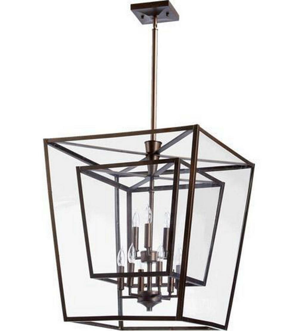 60W 9-Light Foyer Fixture In Oiled Bronze Foyer Lighting Oiled Bronze