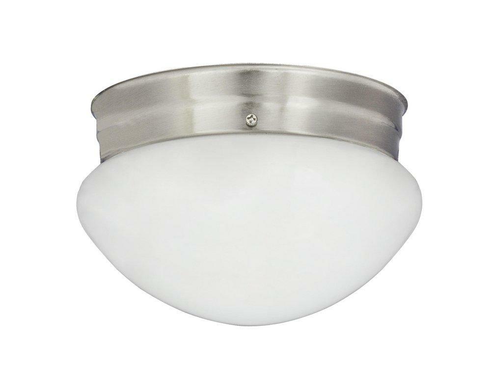 7-1/2 In. 60W 1-Light Flush Mount Ceiling Fixture In Brushed Nickel Ceiling Lighting Brushed Nickel