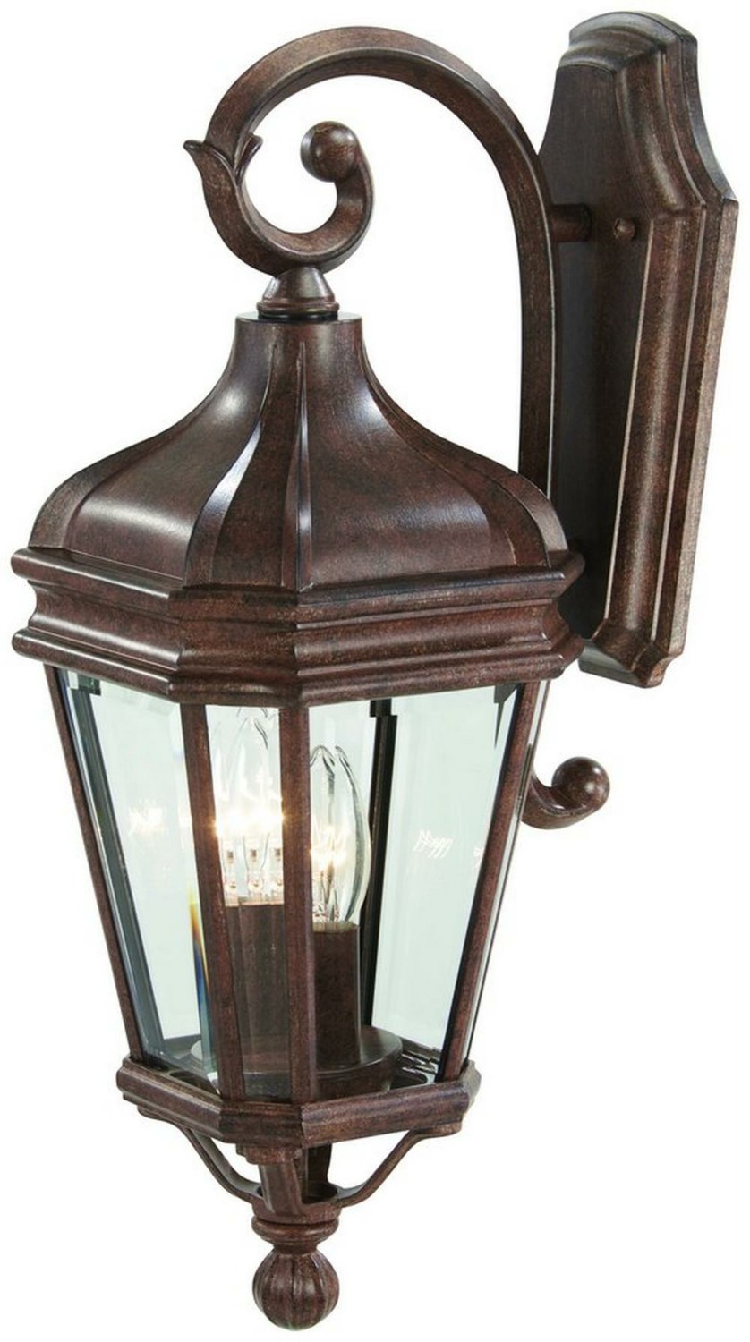 7-3/4 In. 60 W 2-Light Candelabra Lantern In Vintage Rust Outdoor Lighting Vintage Rust