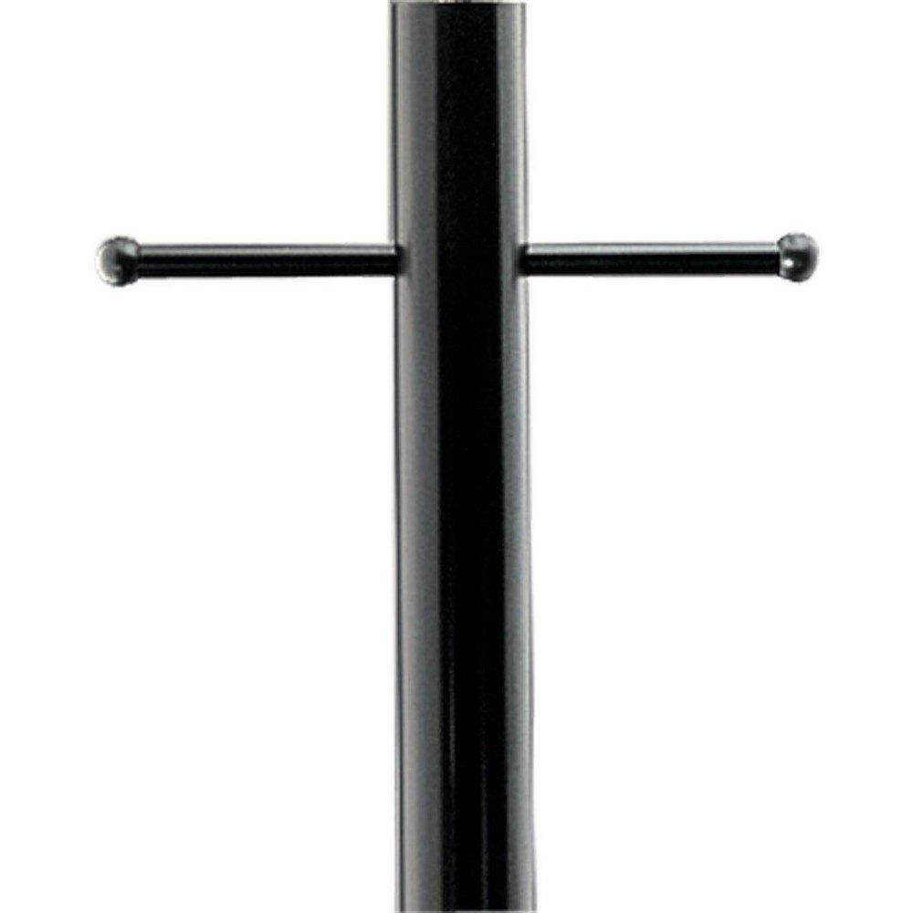 7 Ft. Aluminum Post With Ladder Rest In Black Outdoor Lighting Black