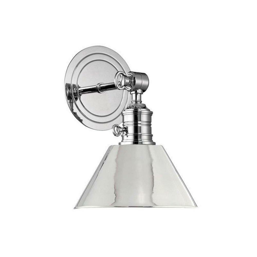 75 W 1-Light 11 In. Wall Sconce In Polished Nickel Indoor Lighting Polished Nickel