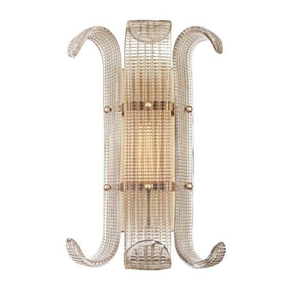 75W 1-Light Candelabra E-12 Base Wall Sconce In Aged Brass Indoor Lighting Aged Brass