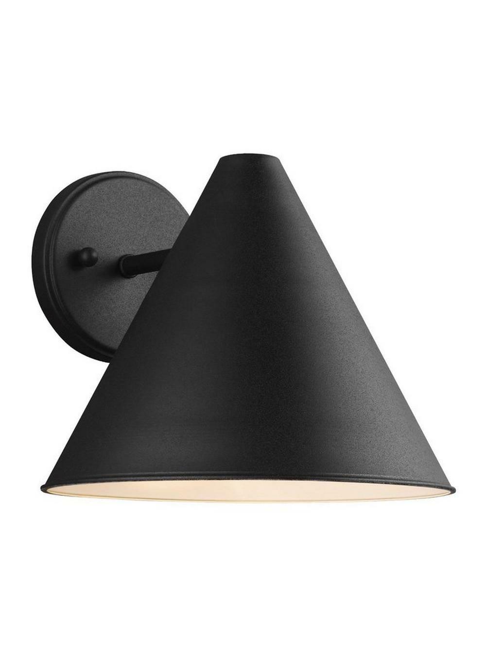 75W 1-Light Medium E-26 Incandescent Outdoor Wall Sconce In Black Outdoor Lighting Black