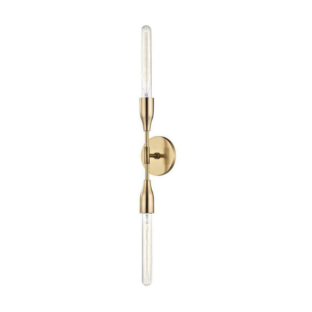 75W 1-Light Medium E-26 Incandescent Wall Sconce In Aged Brass Indoor Lighting Aged Brass