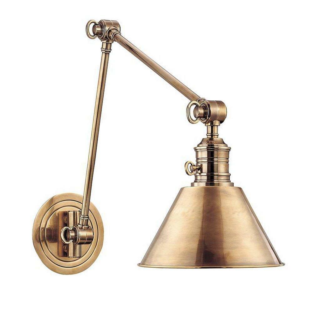 75W 1-Light Medium E-26 Incandescent Wall Sconce In Aged Brass Indoor Lighting Aged Brass