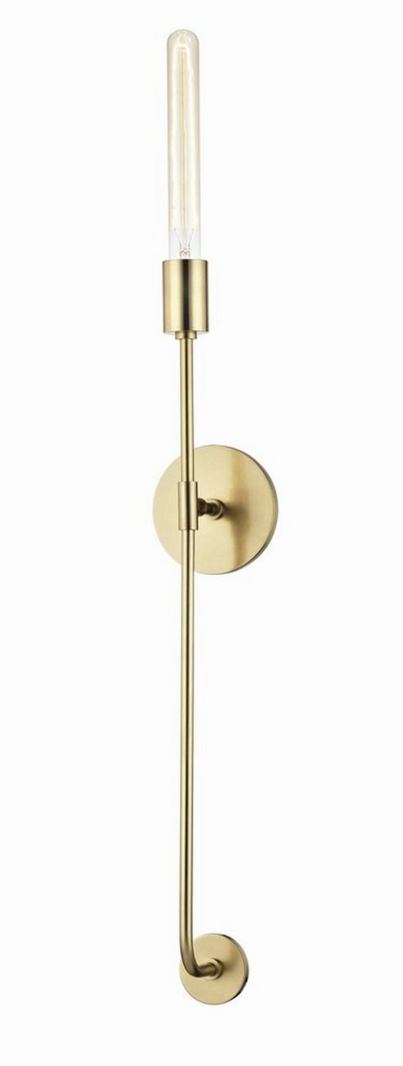 75W 1-Light Medium E-26 Incandescent Wall Sconce In Aged Brass Indoor Lighting Aged Brass