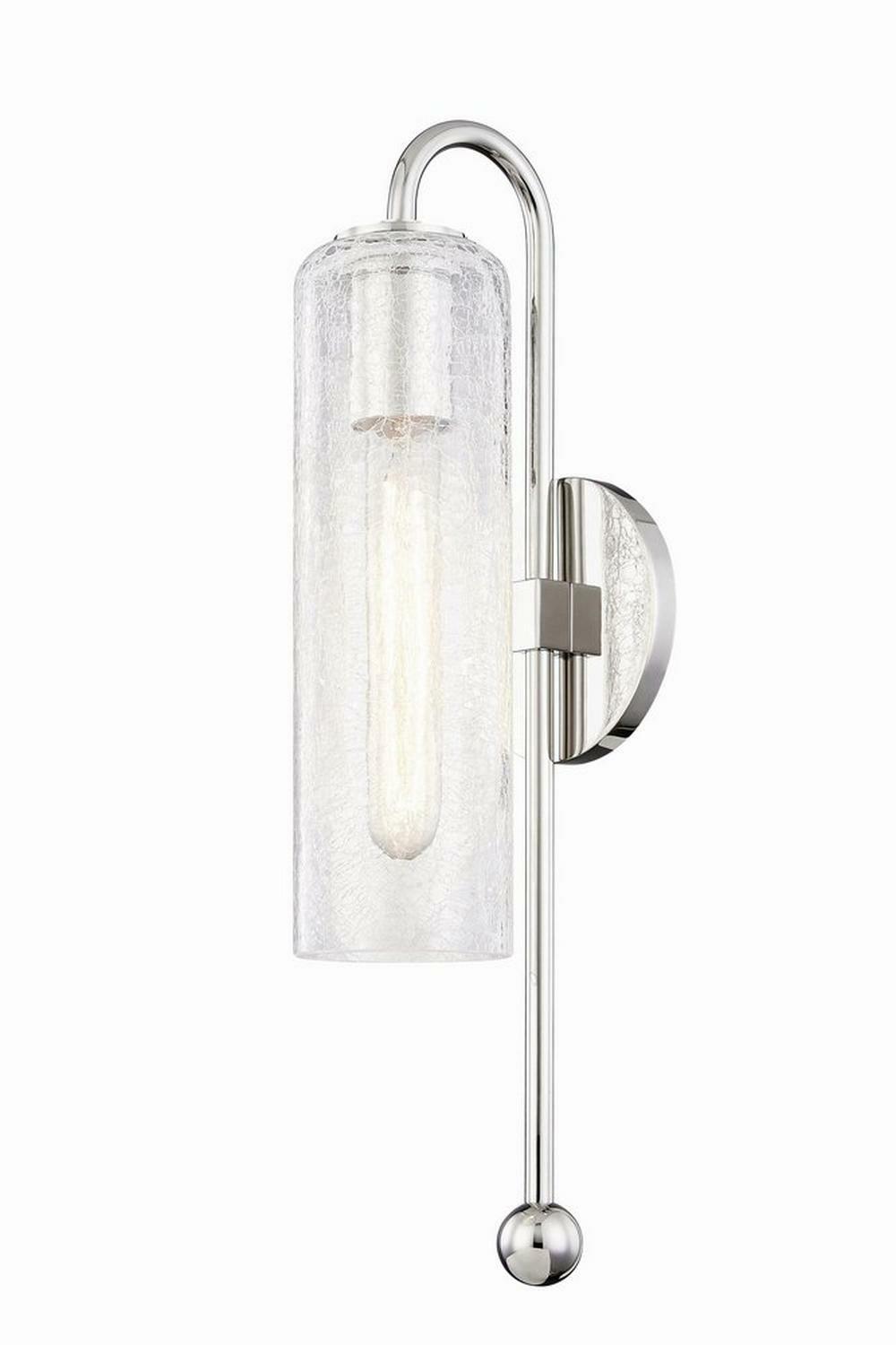 75W 1-Light Medium E-26 Incandescent Wall Sconce In Polished Nickel Indoor Lighting Polished Nickel