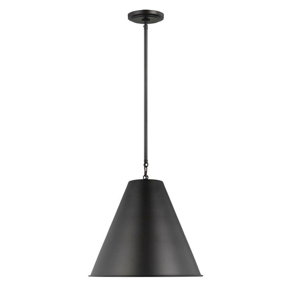 75W 1-Light Medium Pendant Light In Midnight Black Indoor Lighting Midnight Black