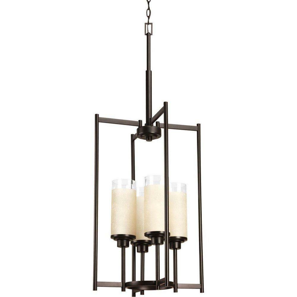 75W 4-Light Foyer Fixture In Antique Bronze Foyer Lighting Antique Bronze