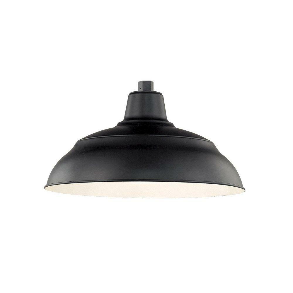 9-1/4 In. 200W 1-Light Pendant In Satin Black Indoor Lighting Satin Black