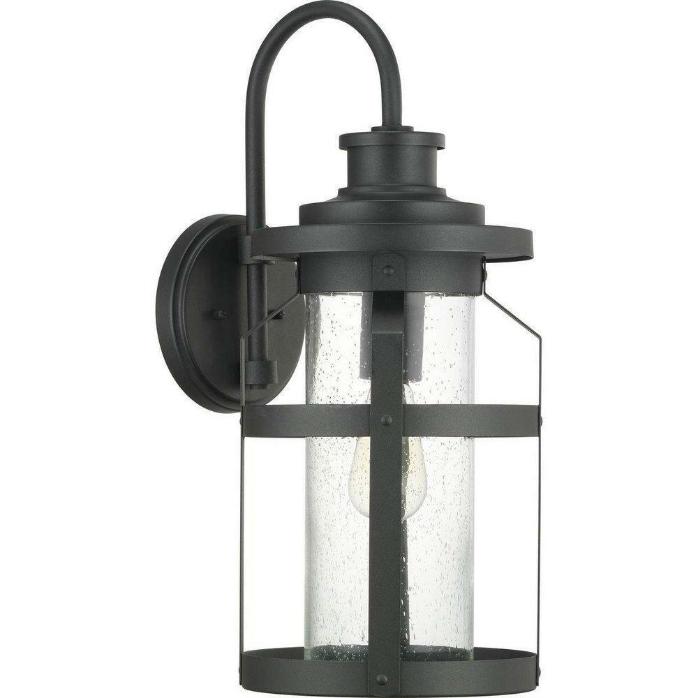 9-3/8 In. 100W 1-Light Medium E-26 Incandescent Outdoor Wall Sconce In Black Outdoor Lighting Black