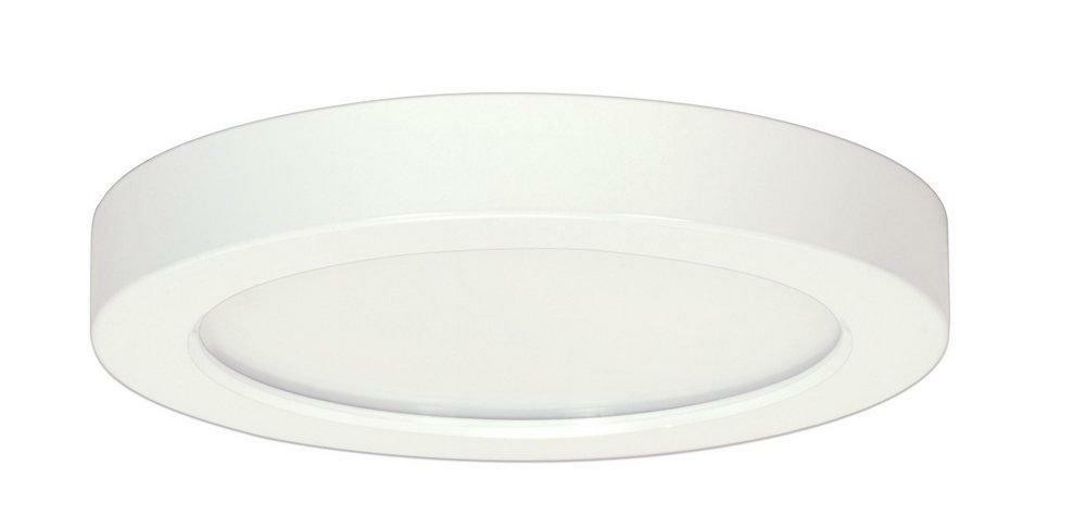 9 In X 67/100 In. 13W 1-Light Integrated Led Flush Mount Ceiling Fixture In White Ceiling Lighting White