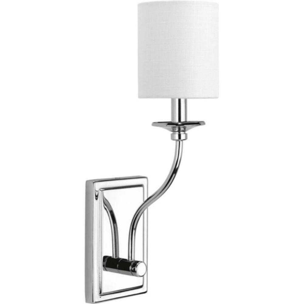 9 X 17-1/8 In. 60W 1-Light Candelabra E-12 Incandescent Wall Sconce In Polished Chrome Indoor Lighting Polished Chrome