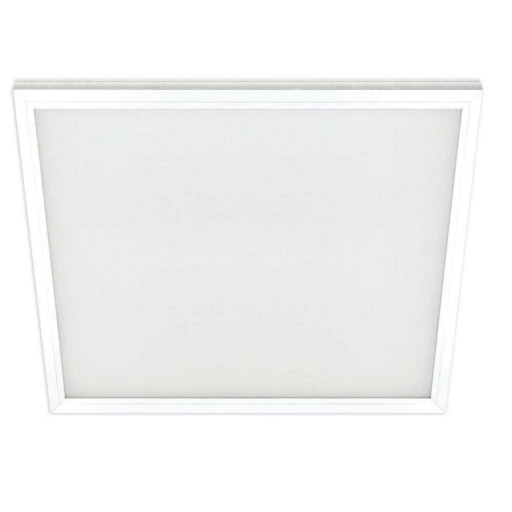 91/100 X 24 In. 48W 1-Light Integrated Led Flush Mount Ceiling Fixture In White Ceiling Lighting White