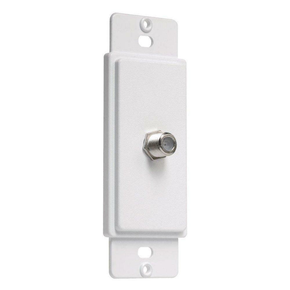 Cable Tv Adapter Plate In White Indoor Lighting Parts & Accessories White