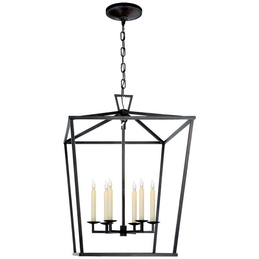 Candelabra E-12 Ceiling Light Lantern In Aged Iron Foyer Lighting Aged Iron