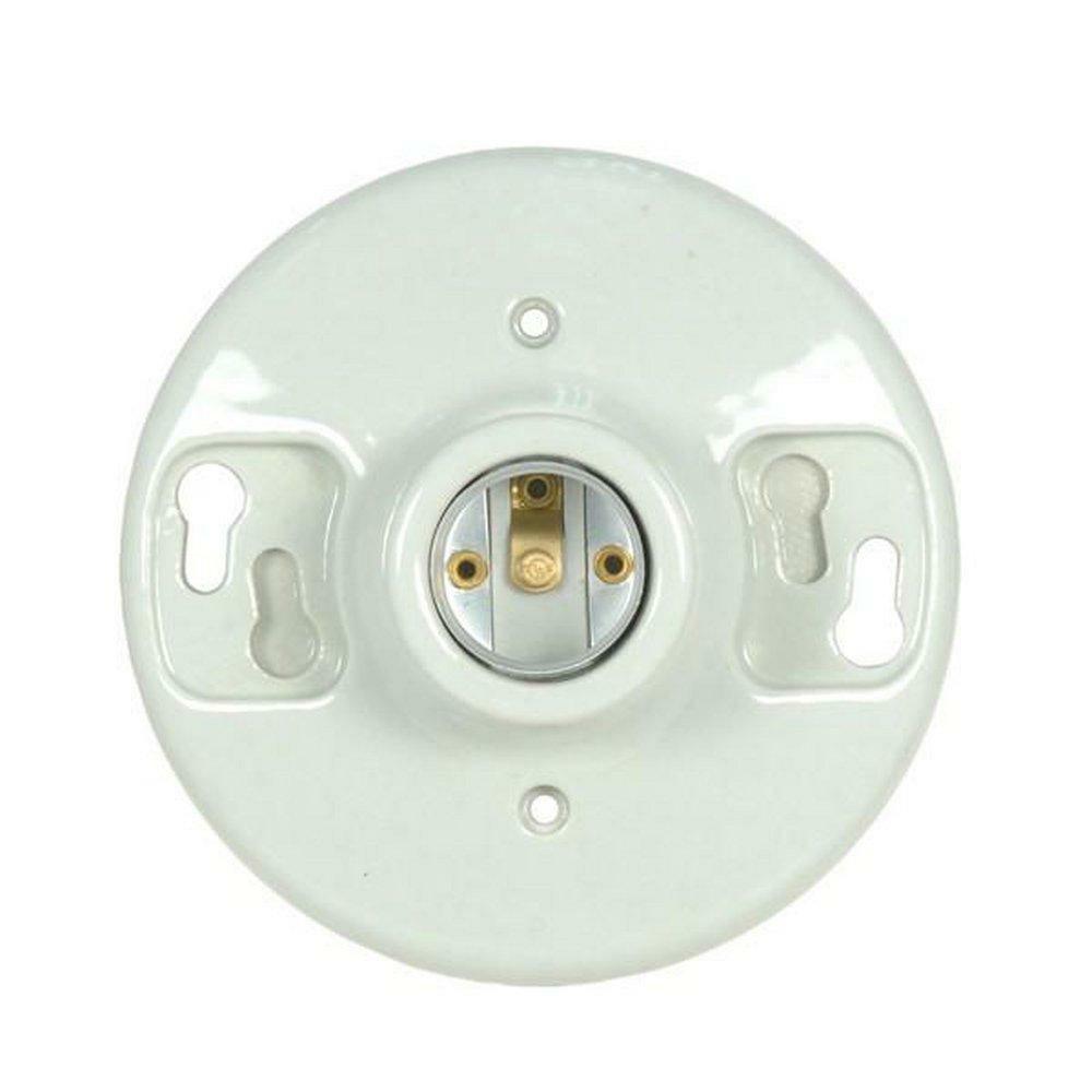 Keyless Glazed Ceiling Receptacle In Porcelain Indoor Lighting Parts & Accessories