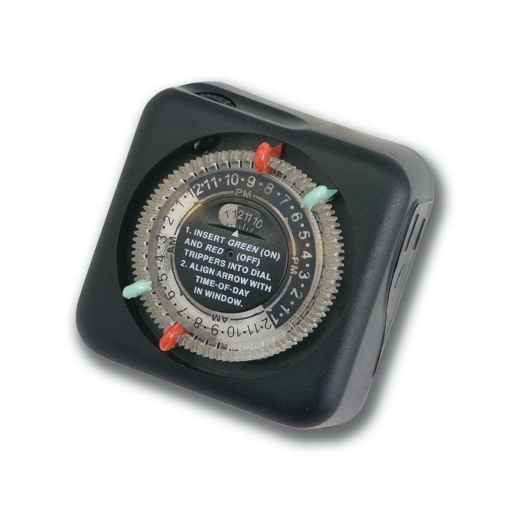 Outdoor Enclosure Timer In Black Landscape Lighting Black