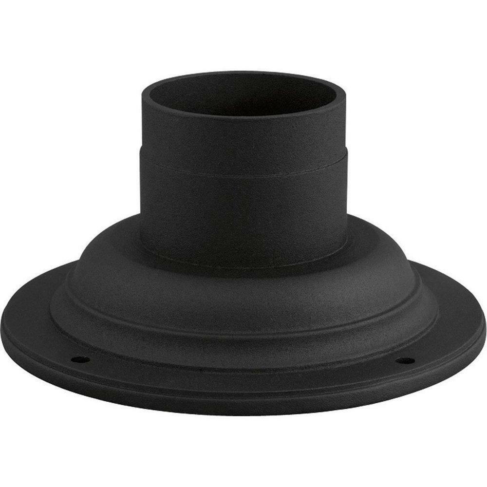 Pedestal Mount Adapter In Black Outdoor Lighting Black