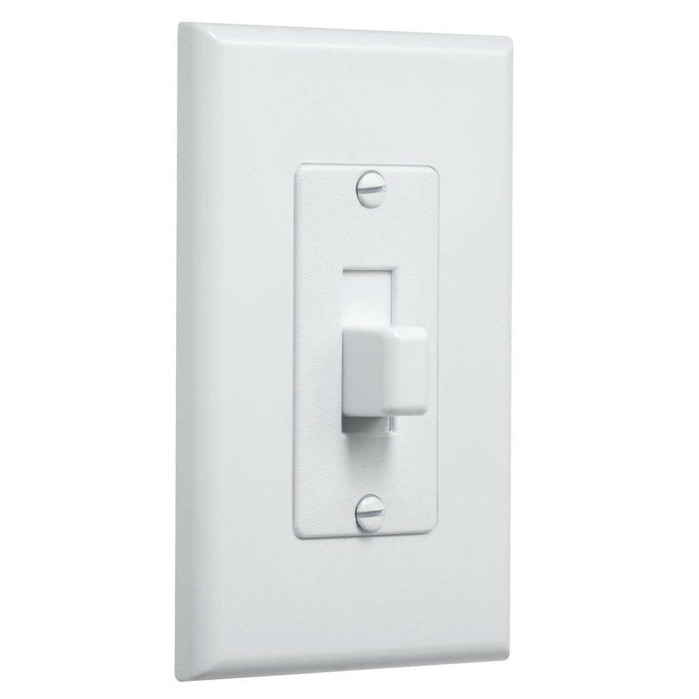 Plastic Wallplate With Single Toggle Switch Cover-Up In White 5 Pack Indoor Lighting Parts & Accessories White