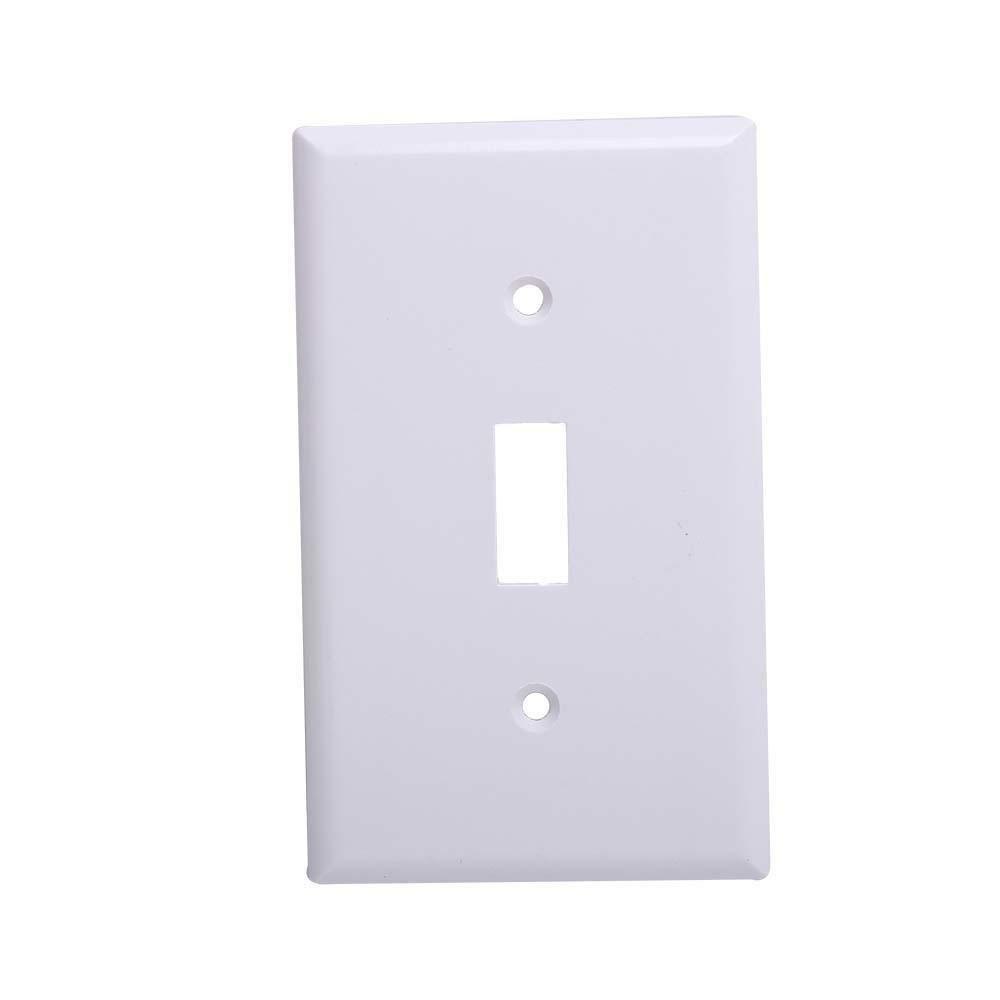 Single Toggle Switch Cover In White Indoor Lighting Parts & Accessories White