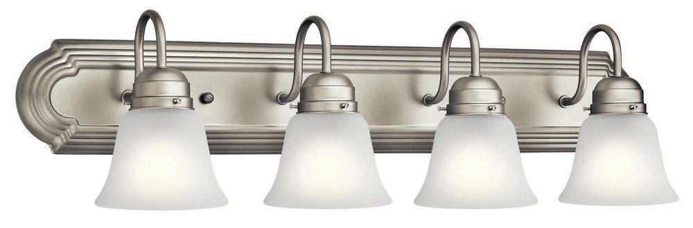 400W 4-Light Medium E-26 Incandescent Bath Light In Brushed Nickel Bathroom Lighting Brushed Nickel