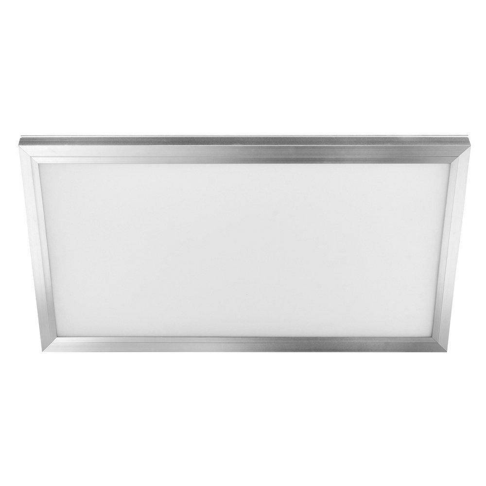 2 X 12 In. 25W 1-Light Integrated Led Flush Mount Ceiling Fixture In Nickel Ceiling Lighting Nickel