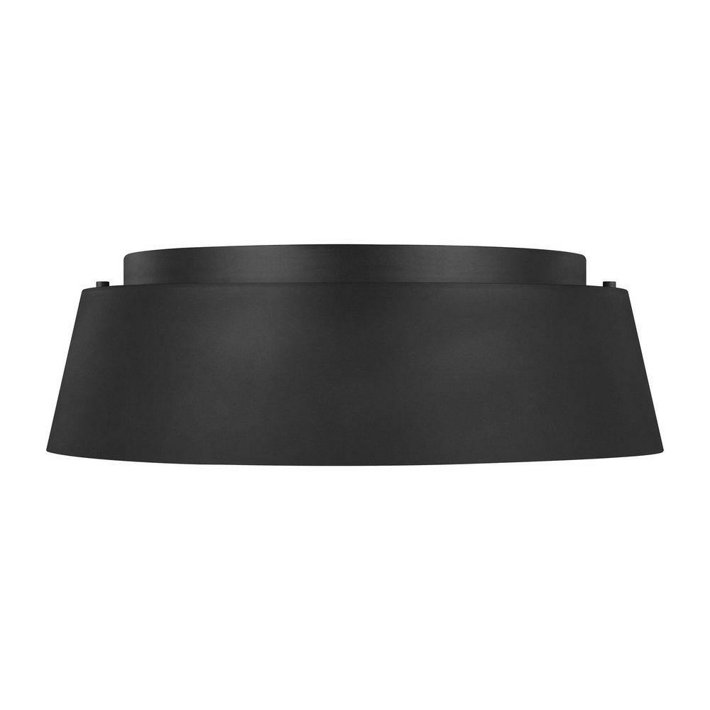 60W 3-Light Candelabra E-12 Incandescent Flush Mount Ceiling Fixture In Midnight Black Ceiling Lighting Midnight Black