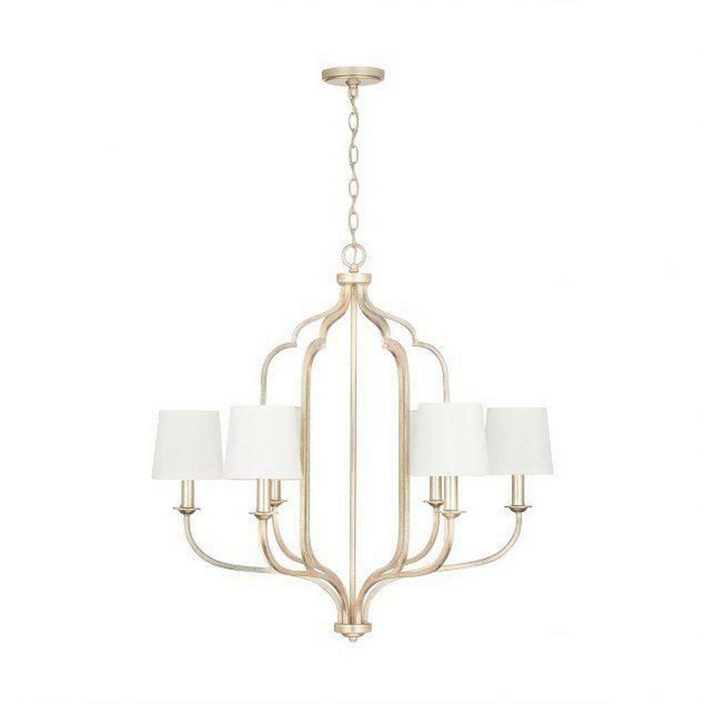 6 Light 31 In. Chandelier In Winter Gold Chandeliers Winter Gold