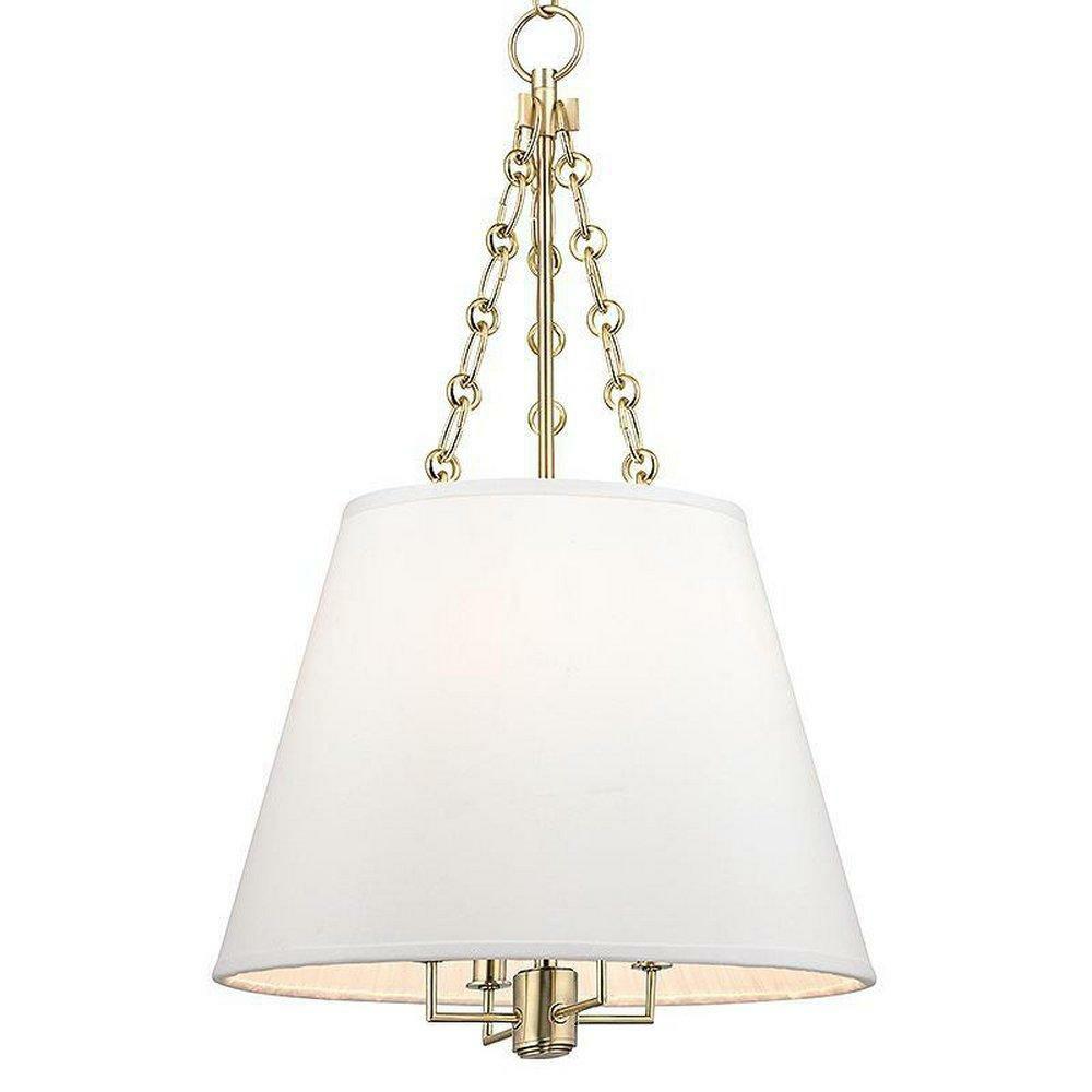 60W 4-Light Candelabra E-12 Incandescent Pendant In Aged Brass Indoor Lighting Aged Brass